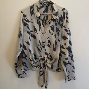Fun print top blouse